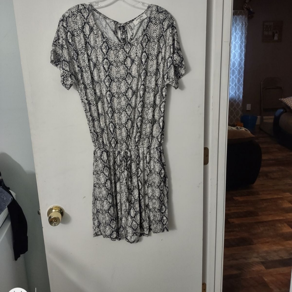 Snakeskin Print Romper NWT.
